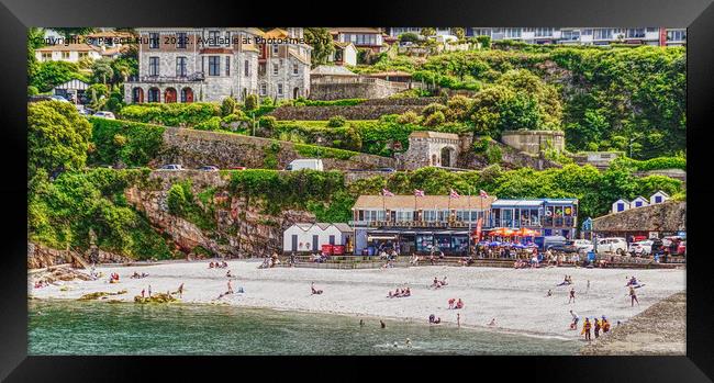 Breakwater Beach On A Sunny Day  Framed Print by Peter F Hunt