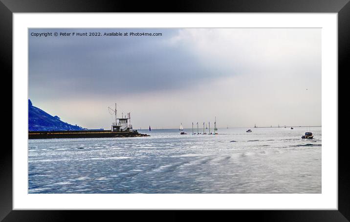 All Calm On Plymouth Sound Framed Mounted Print by Peter F Hunt