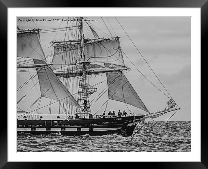 Sailing The TS Royalist Framed Mounted Print by Peter F Hunt
