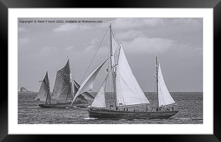 Brixham Sailing Trawlers  Framed Mounted Print by Peter F Hunt