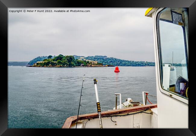 Ferry To Drakes Island Plymouth Framed Print by Peter F Hunt
