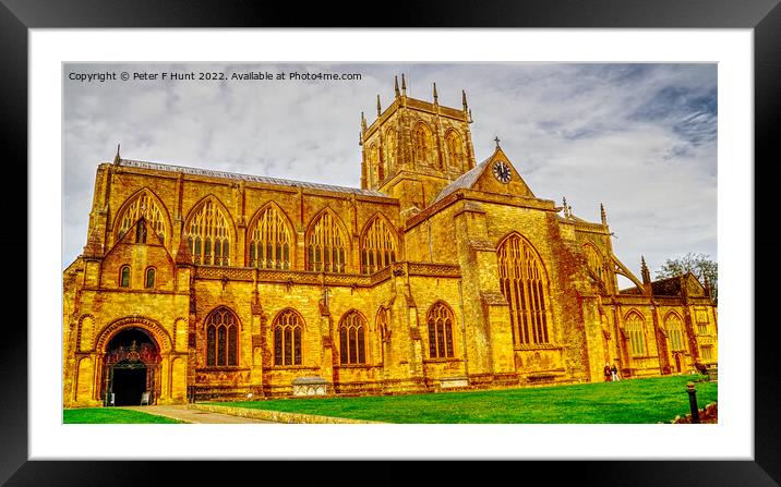 The Abbey Church Sherborne Framed Mounted Print by Peter F Hunt