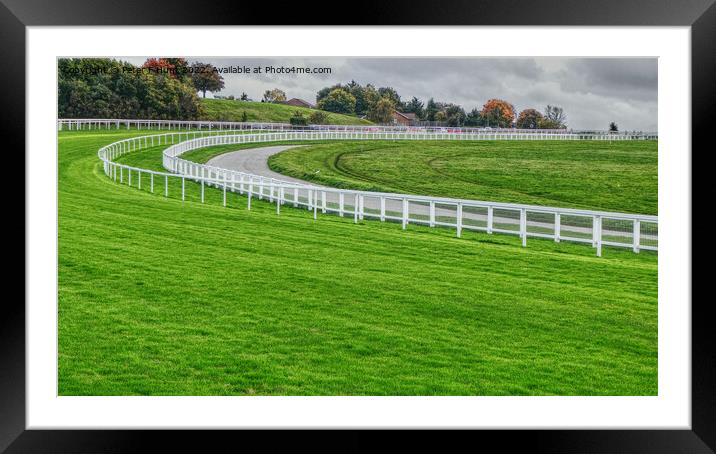 The Curve Of The Racetrack  Framed Mounted Print by Peter F Hunt