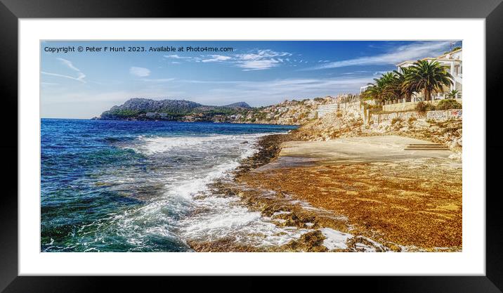 Paguera Coast Mallorca Framed Mounted Print by Peter F Hunt