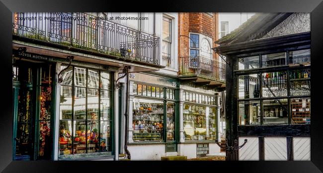 Old Shops In The Pantiles Tunbridge Wells Framed Print by Peter F Hunt
