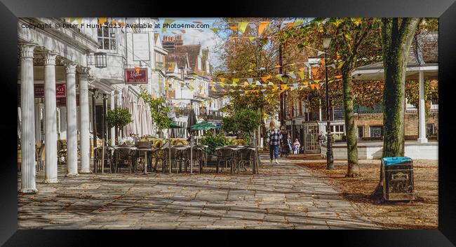 The Famous Pantiles At Royal Tunbridge Wells  Framed Print by Peter F Hunt