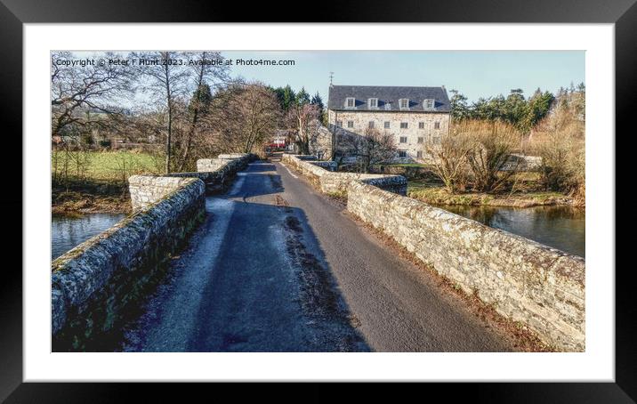 Staverton Bridge Over The River Dart Framed Mounted Print by Peter F Hunt