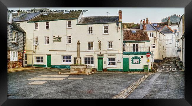 The Square Cawsand Cornwall Framed Print by Peter F Hunt