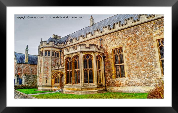 Wells Cathedral School Framed Mounted Print by Peter F Hunt