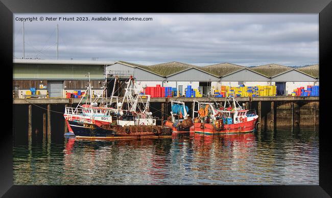 Alongside The Fish Quay Framed Print by Peter F Hunt