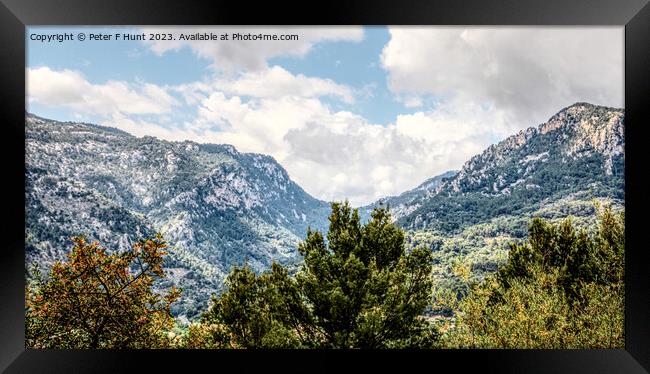 The Dramatic Mountains Of Mallorca Framed Print by Peter F Hunt