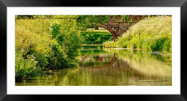 The Lush Green Of The Canal Framed Mounted Print by Peter F Hunt