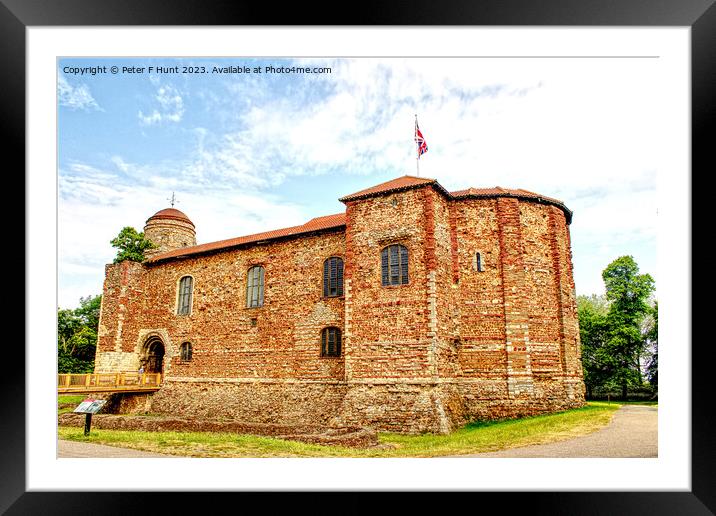 Colchester Castle Framed Mounted Print by Peter F Hunt