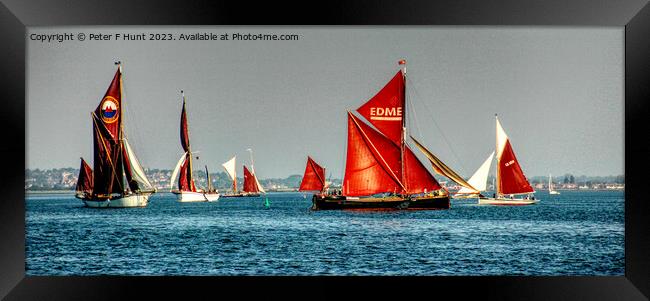 Sailing On The Blackwater Framed Print by Peter F Hunt