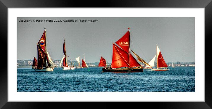 Sailing On The Blackwater Framed Mounted Print by Peter F Hunt