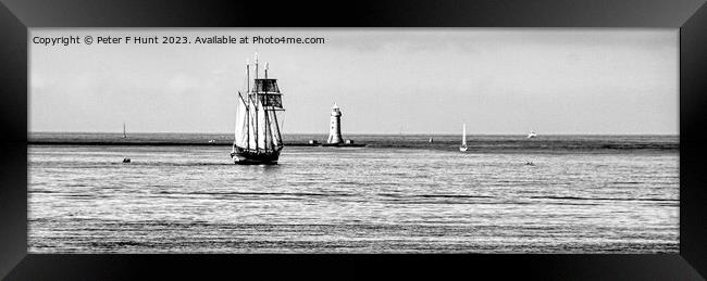 Sailing Away Framed Print by Peter F Hunt