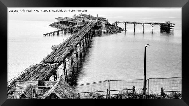 Birnbeck Pier And Island Framed Print by Peter F Hunt