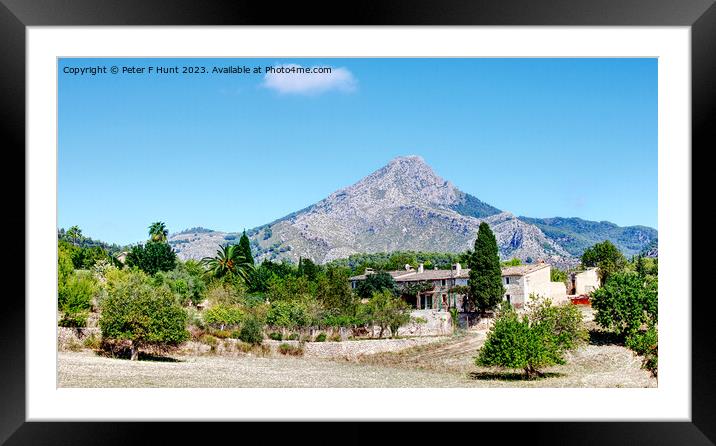 A Mountain Farm In Mallorca Framed Mounted Print by Peter F Hunt