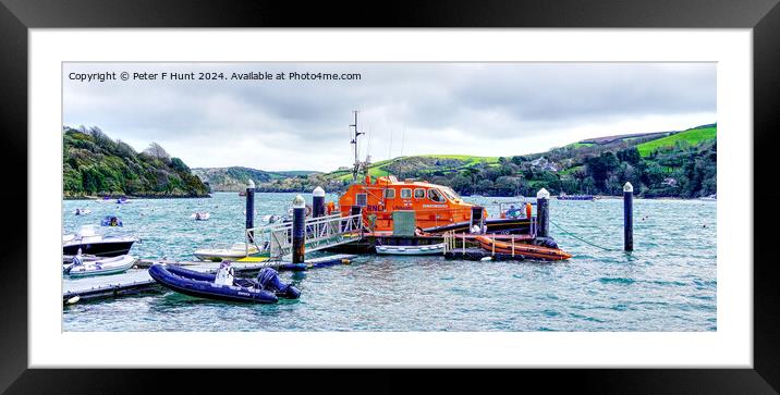 The Salcombe Lifeboat Framed Mounted Print by Peter F Hunt
