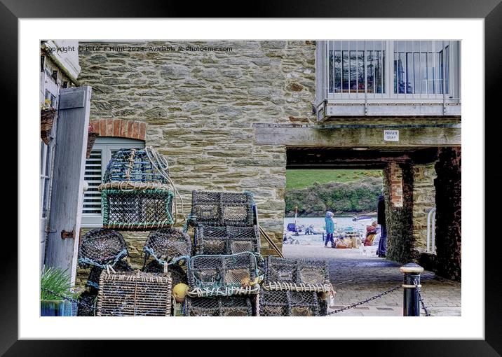 The Old Waterfront Salcombe Framed Mounted Print by Peter F Hunt