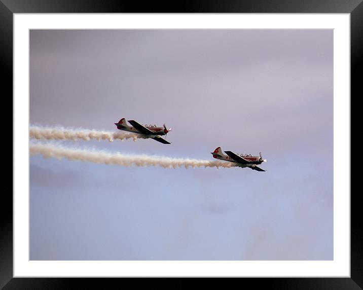 Flying Double over Plymouth Framed Mounted Print by Peter F Hunt