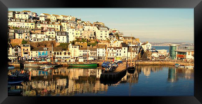 Early Morning Sun Over Brixham Framed Print by Peter F Hunt