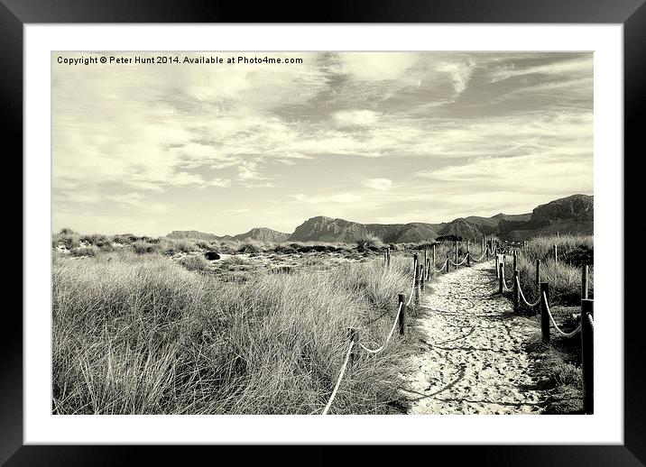 A Walk Through The Dunes Framed Mounted Print by Peter F Hunt