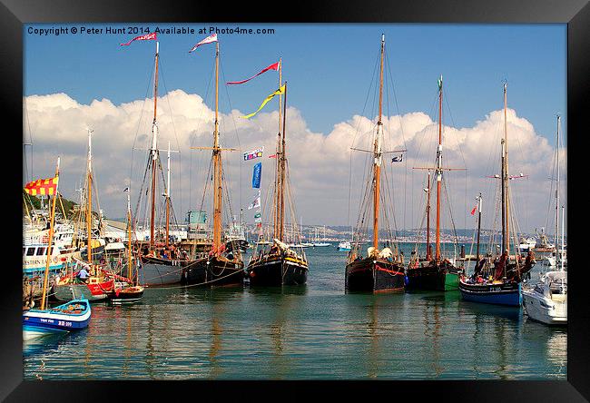 Historic Ships Gathering Framed Print by Peter F Hunt