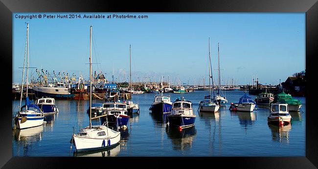 High Tide In The Harbour Framed Print by Peter F Hunt