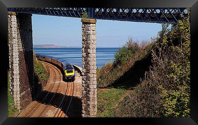On The Dawlish Teignmouth Line Framed Print by Peter F Hunt