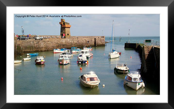 Lynmouth Devon Harbour View Framed Mounted Print by Peter F Hunt