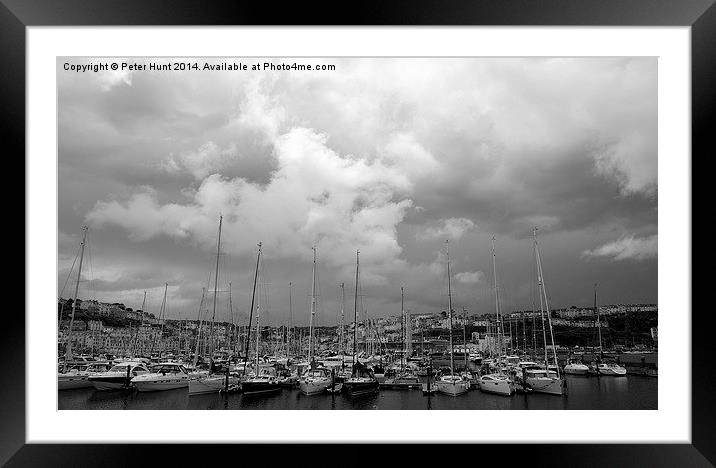 Storm Clouds Over Brixham Framed Mounted Print by Peter F Hunt