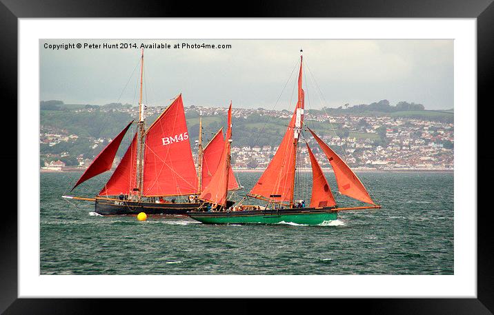 Pilgrim And Provident Racing Framed Mounted Print by Peter F Hunt