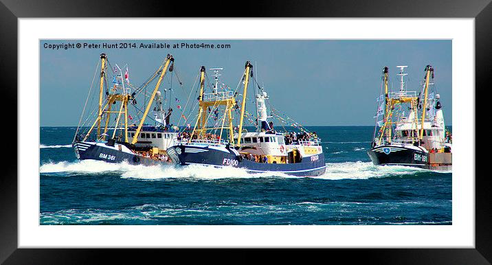 Brixham Trawlers Racing Home Framed Mounted Print by Peter F Hunt