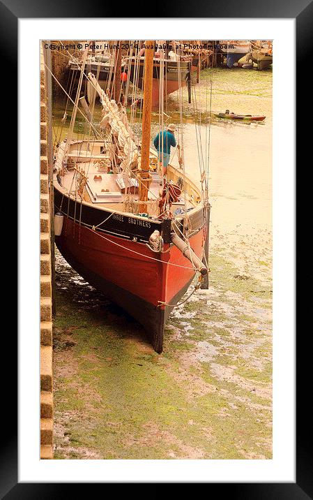 Waiting For The Tide Framed Mounted Print by Peter F Hunt