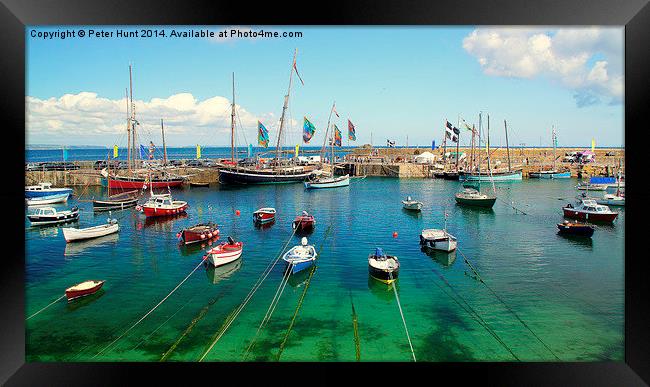 A Sunny Day In Mousehole Framed Print by Peter F Hunt