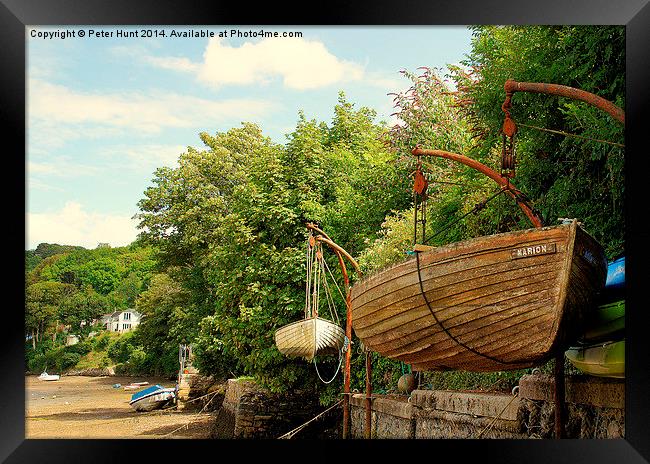  Waiting For The Tide At Noss Mayo Framed Print by Peter F Hunt