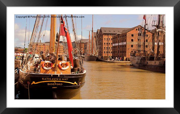  Three Ships in Dock Framed Mounted Print by Peter F Hunt
