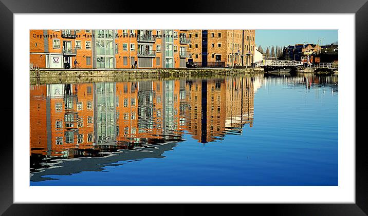Dockland Reflections Framed Mounted Print by Peter F Hunt