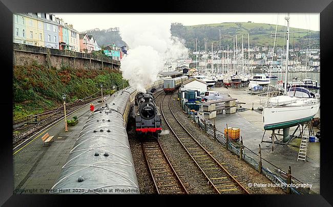 Kingswear Rail And River Framed Print by Peter F Hunt