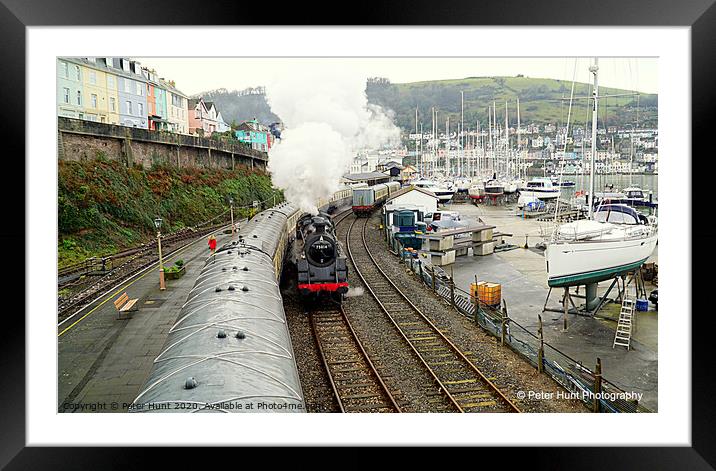 Kingswear Rail And River Framed Mounted Print by Peter F Hunt