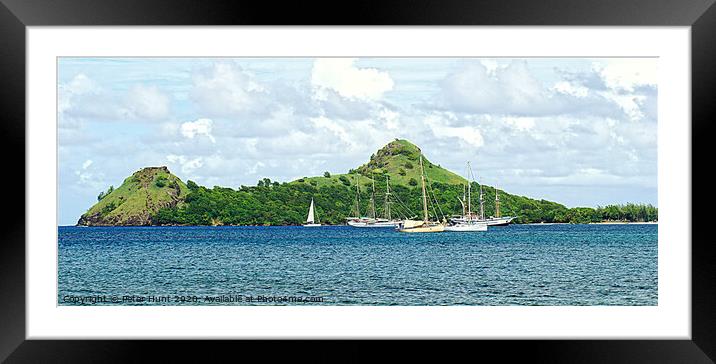 Pigeon Island St Lucia Framed Mounted Print by Peter F Hunt
