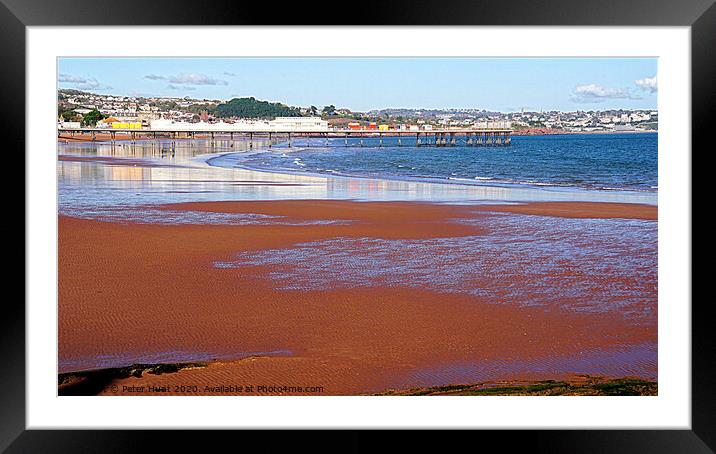 Winter Sunshine Over Paignton Sands Framed Mounted Print by Peter F Hunt