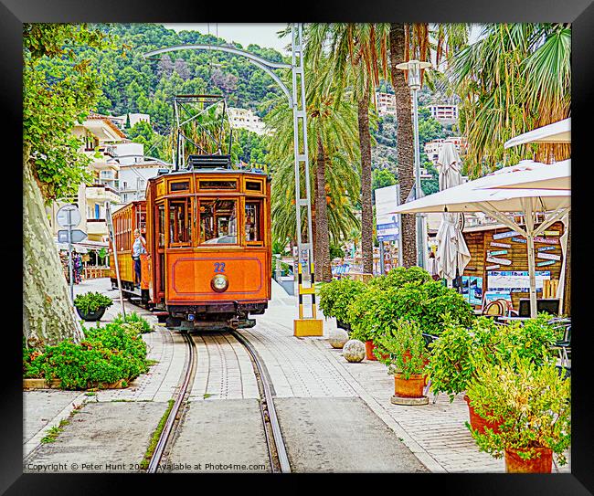 The Soller Tram Mallorca Framed Print by Peter F Hunt