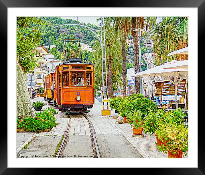 The Soller Tram Mallorca Framed Mounted Print by Peter F Hunt