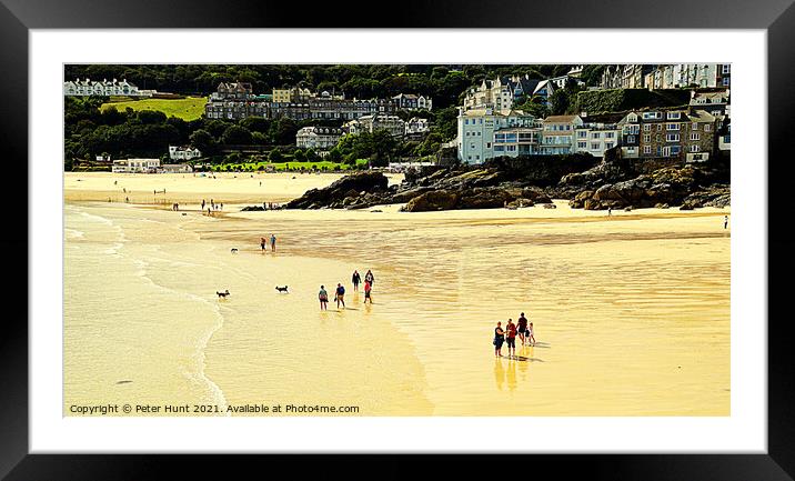 A Walk On The Beach Framed Mounted Print by Peter F Hunt