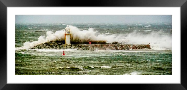 The Sea Can Be Ferocious Framed Mounted Print by Peter F Hunt