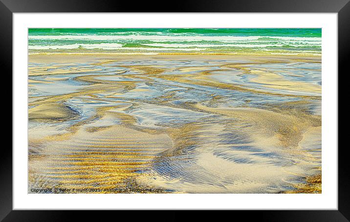 Sea On The Sand Framed Mounted Print by Peter F Hunt