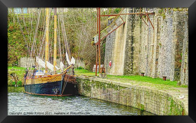 A Small Corner Of Charlestown Harbour Framed Print by Peter F Hunt