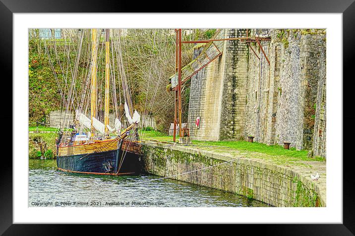 A Small Corner Of Charlestown Harbour Framed Mounted Print by Peter F Hunt
